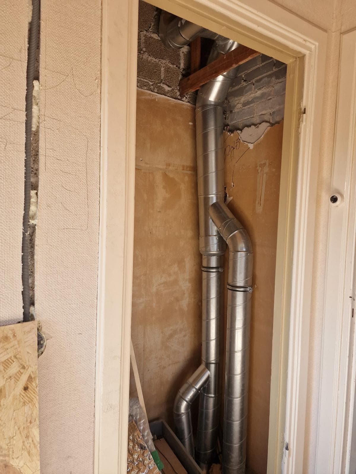 Stijgleiding in de Kast